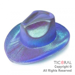 SOMBRERO COWBOY TORNASOLADO LILA x 1